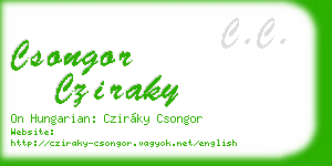 csongor cziraky business card